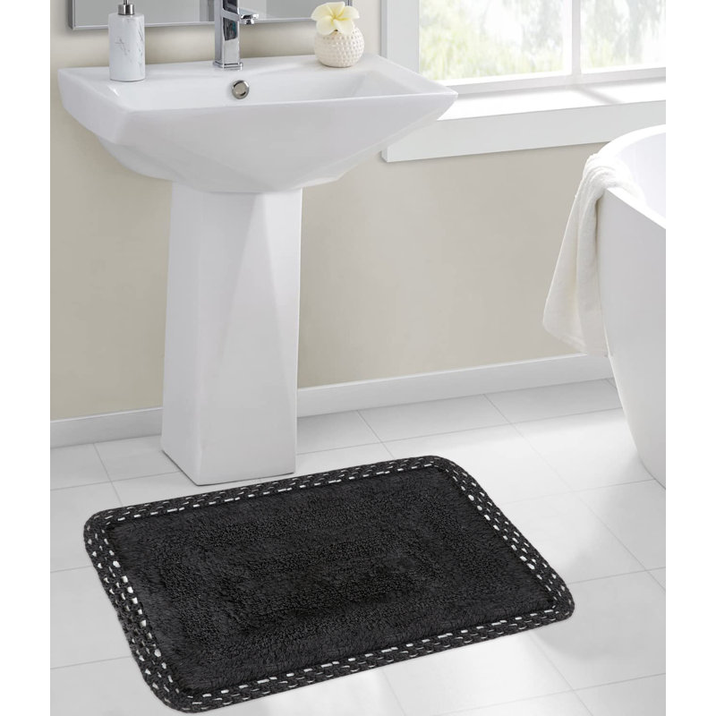 Tapis pour salle de bain Adiraica, Noir