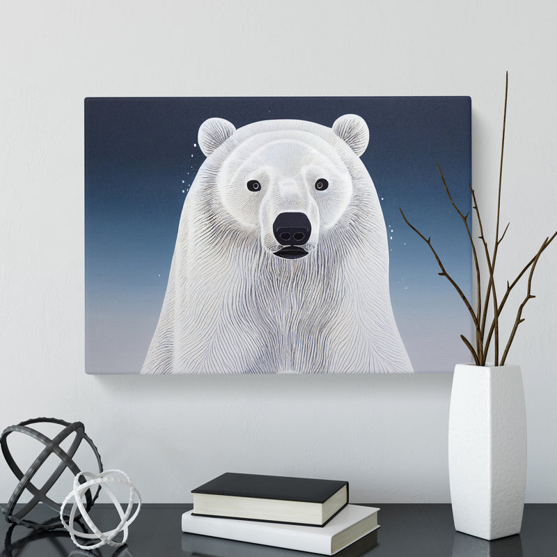 Gorgeous Polar Bear - Wrapped Canvas, 50cm H x 76cm W x 3cm D