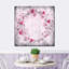 Couronne de fleurs roses sur toile-169230203