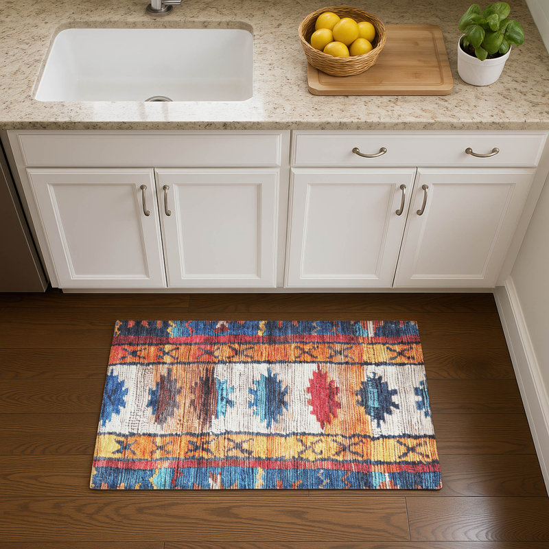 Premium Machine Washable Tiana Tribal Rug, Rectangle 1'8" x 2'6"