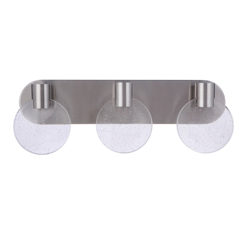 3 - Light LED Vanity Light, Brushed Polished Nickel