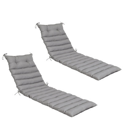 2PCS Coussin de chaise longue pour l'extérieur