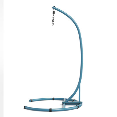 Support suspendu robuste - hamac thermolaqué pour chaise hamac, intérieur et extérieur (seulement support) bleu