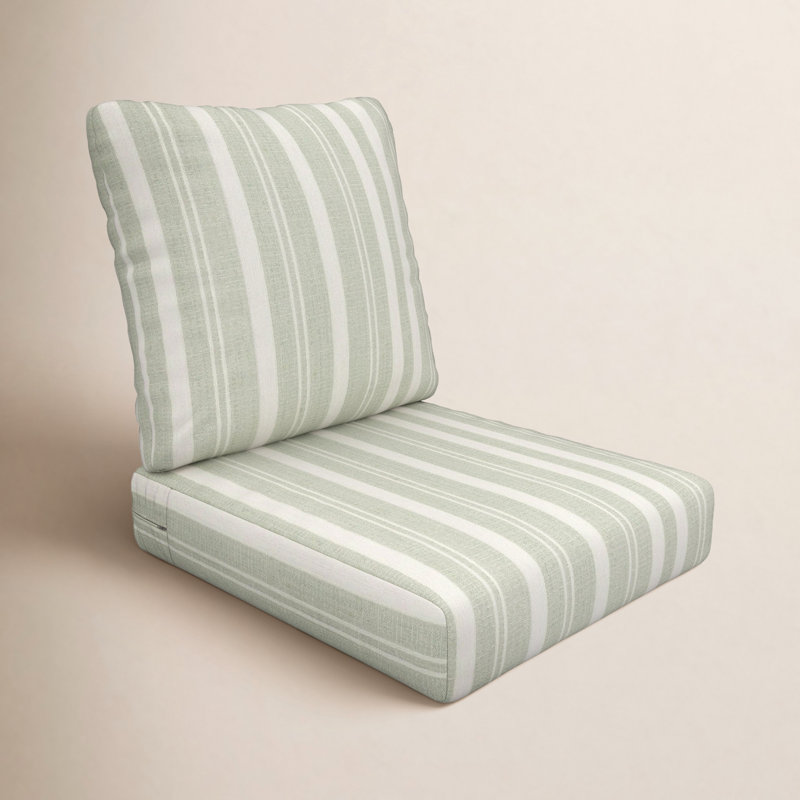 Coussin de siège / dossier Ambré Sunbrella® à assise profonde Amala, Sunbrella sauge tranquille