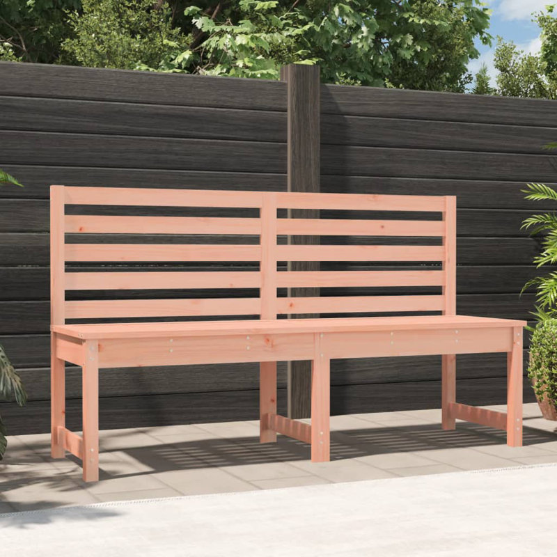 Plattekill Solid Pine Wood Outdoor Bench, 91.5cm H x 157.5cm W x 48cm D, White