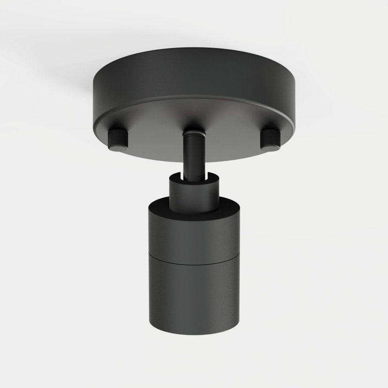 Shura Matte Black Spot Light With Rotatable Head, Integrated LED Bulb, Flush Mount Wall Sconce, 3500K, 455 Lumens, 3500K