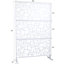 Écran d'intimité en métal l 76 po H48 po, blanc - pour le jardin, le patio, l'ambiance extérieure, balcon de clôture 76 po x 48 po, utilisation sur la pelouse-124316583-124316580
