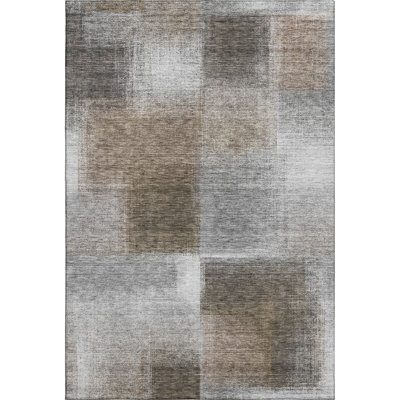 Premium Machine Washable Tweedy Silver Rug