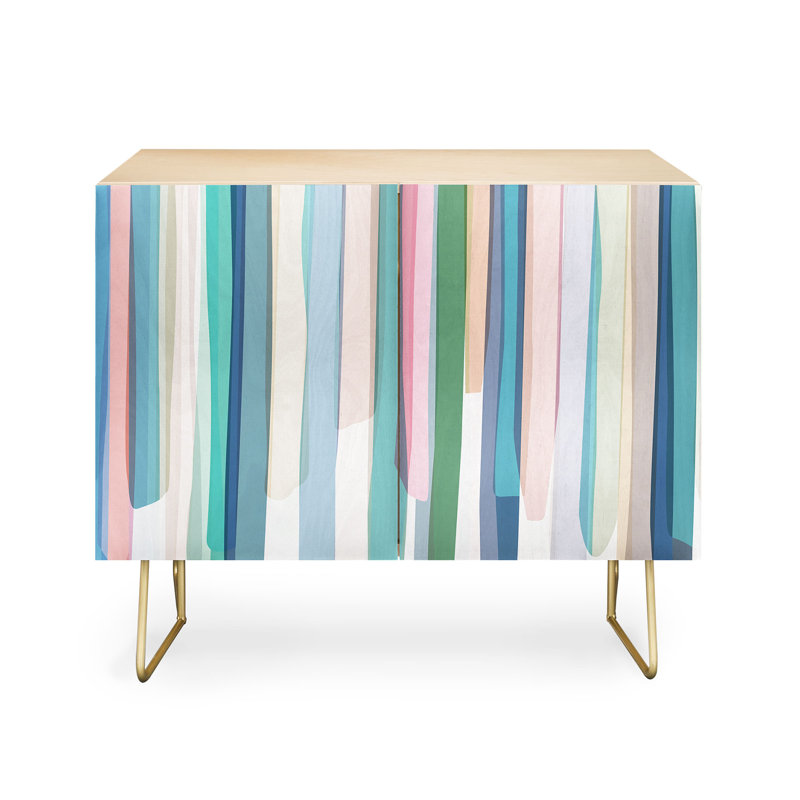 Crédence à 2 portes Mareike Boehmer, Turquoise / brun foncé