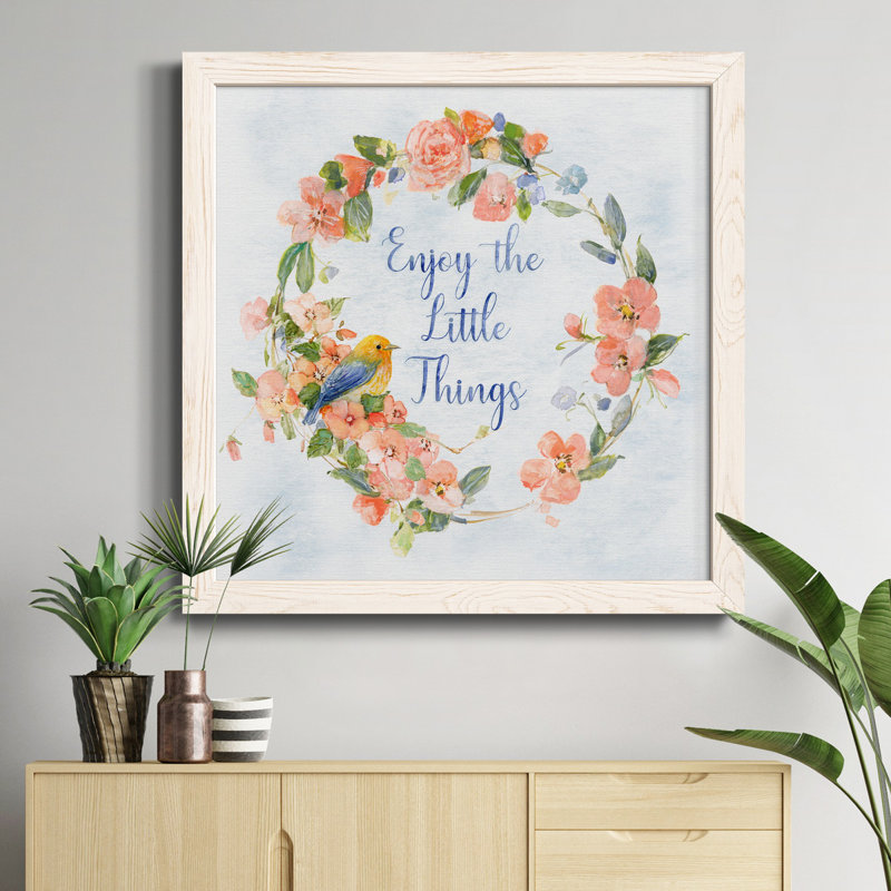 Summer Blooms - Peinture sur toile encadrée, Cadre blanc, H 31,5 po x l 31,5 po x P 1,5 po