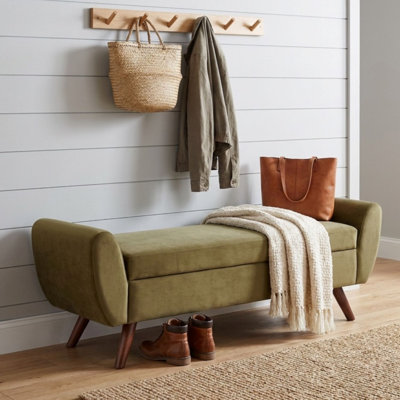 Banc de rangement rembourré Amsi