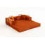 Full Foam Modular Compressed Sofa Bed with Multiple Layout Options and Soft Corduroy Fabric
