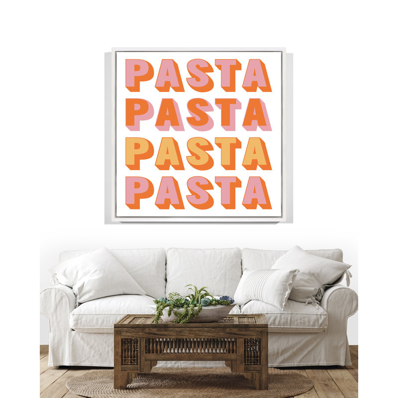 Pasta de Yaffa G, Cadre flottant blanc, H 41 po x l 39 po
