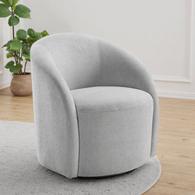 Fauteuil d'appoint pivotant tonneau Elegant