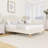 Velvet Upholstered Smart LED Bed Frame With Adjustable Height Headboard-104882118-104882115