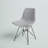 Angeline Contemporary Armless Dining Chair in Polyester Fabric, Poplar Wood, and Black Metal Legs-2018895585