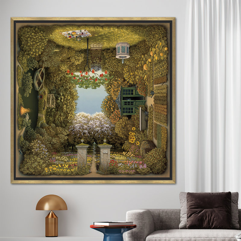 Print on Canvas, Gold Floater Framed, 20 cm H x 20 cm W