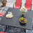 8-Person Square Patio Dining Set With Stackable PVC-coated polyester Chairs-1453488394