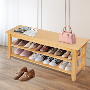 GLORIA Shoe Rack Wooden Storage Cabinet 3 Layer - ESPRESSO