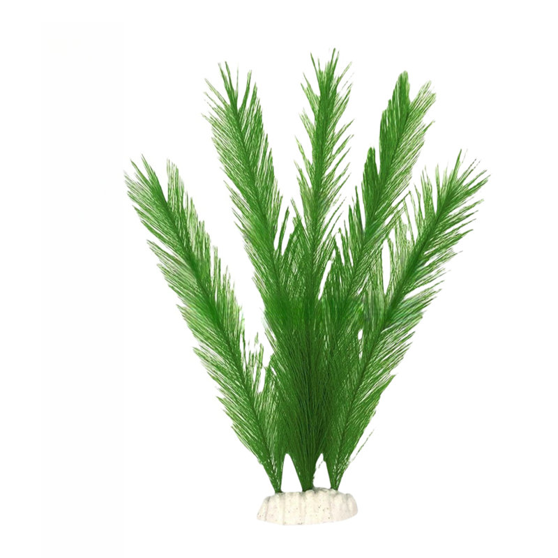 3 pièces d'aquarium artificiel vert