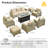 Harbin Wricker 7 - Person Outdoor Seating Group With Cushions-967812772-969256891