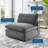 Commix Down Filled Overstuffed Performance Velvet Armless Chair-1991758112