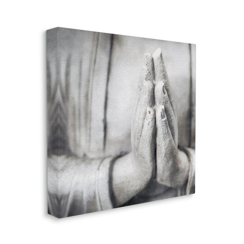 Buddha Prayer Hands par LSR Design Studio - Photographie sur toile tendue, H 24 po x l 24 po x P 1,5 po