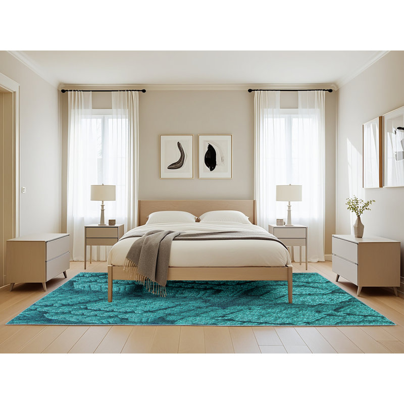 Geometric Indoor Rug, Rectangle 5' x 8'