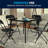 Foldable Card Table with Vinyl Table Top - Portable Game Table