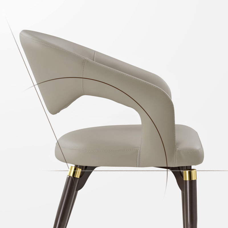 Xzavia 18.8'' H Faux Leather Upholstered Metal Armchair