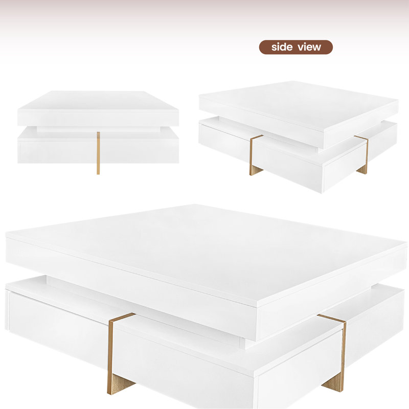 Gibora Single Coffee Table, White