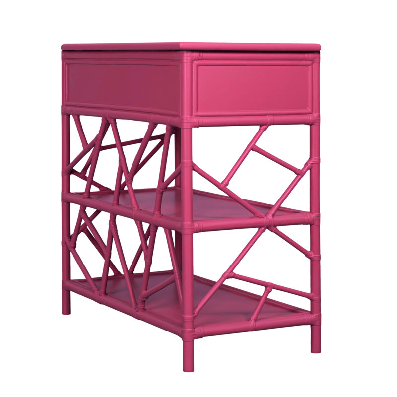 End Table with Storage, Hot Pink