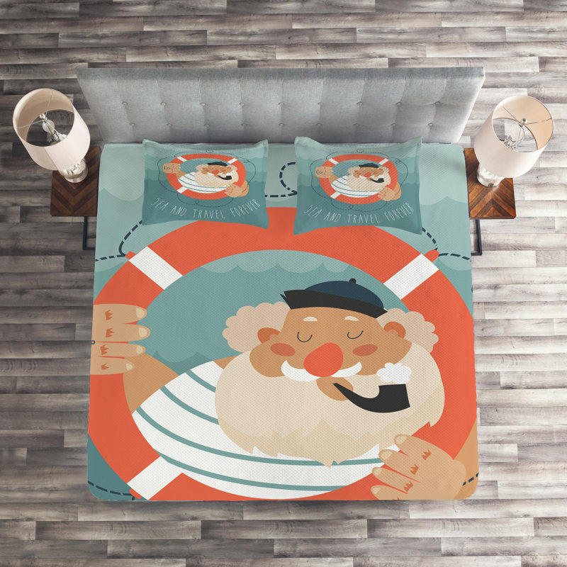 Polyester Coverlet, King Bedspread + 2 Shams