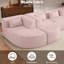 Rose avec motif combiné de 144 po, deux chaises longues amovibles, cinq coussins de dossier et des modules de détente confortables, une durabilité à long terme