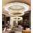 Snio LED Crystal Chandelier Flush Mount 32" Dimmable-686280486-711182922