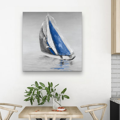 boat sailing - 32"x32" art on canvas