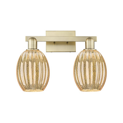 Eldon - Luminaire de salle de bain à abat-jour cloche 16 po 2 lumières