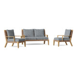 Hadley Outdoor 3 - Piece Teak Conversation Set