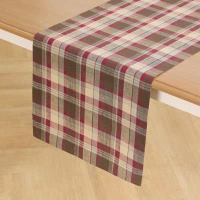 100% Pure Line Table Runner - Rustic Plaid