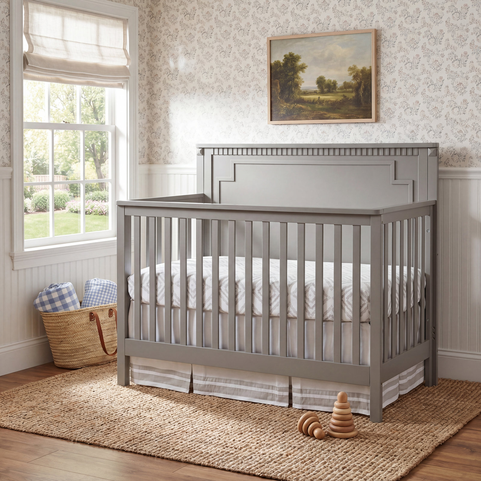 Armandale 2 -in-1 Convertible Crib, Gray