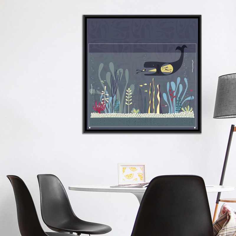 « The Fishtank » par Nic squirrell-impression, Toile avec cadre noir, H 37 po x l 37 po x P 1,5 po, Pas de tapis