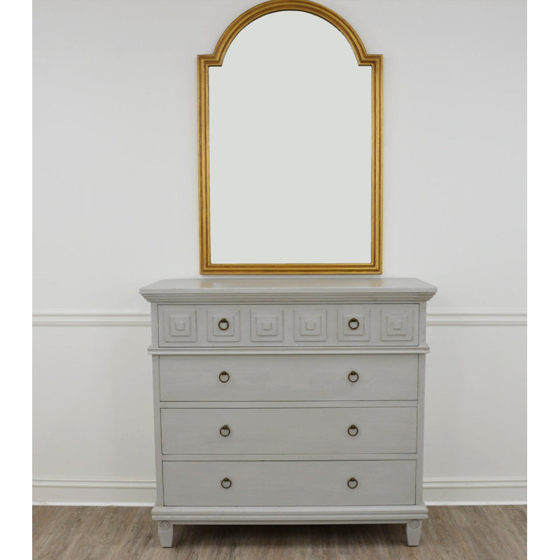 Feru Flat Wall Mirror, Gold Leaf
