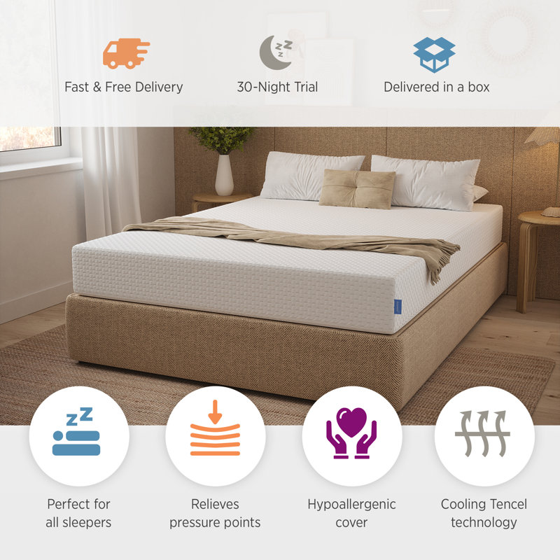 Summerby Sleep Dual Response Memory Foam Mattress 20cm, Single (3')