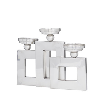 10.65'' H Stainless Steel Tabletop Candelabra