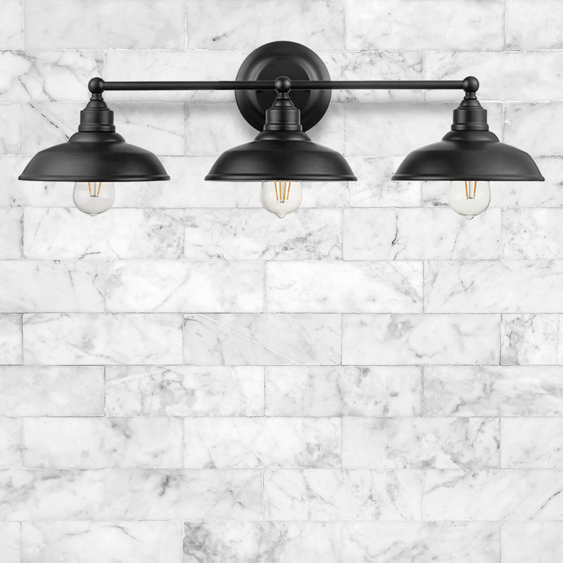 Lyndan 3-Light Indoor Vanity Light, Matte Black