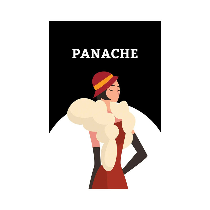 Art Deco Panache With Gatsby Flapper Girl by Design Harvest - Wrapped Canvas Print, 20.32 cm H x 30.48 cm W