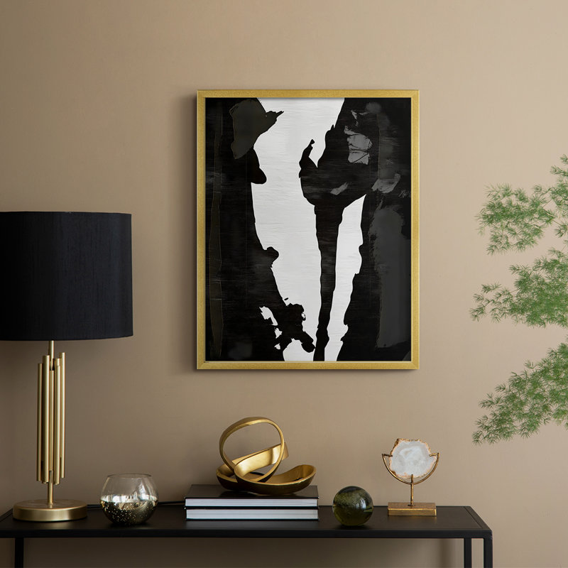"Abstract", reproduction encadrée prête à être suspendue, H 10 po x l 8 po, Or