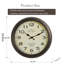 Horloge murale moderne de 16 pouces, silencieuse sans pile, grande horloge décorative ronde pour le salon, la cuisine, le bureau, l'école