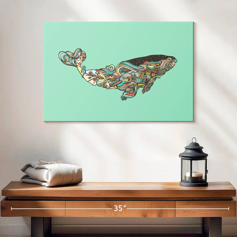 Brampt Vibrant Whale, 16" H x 24" W