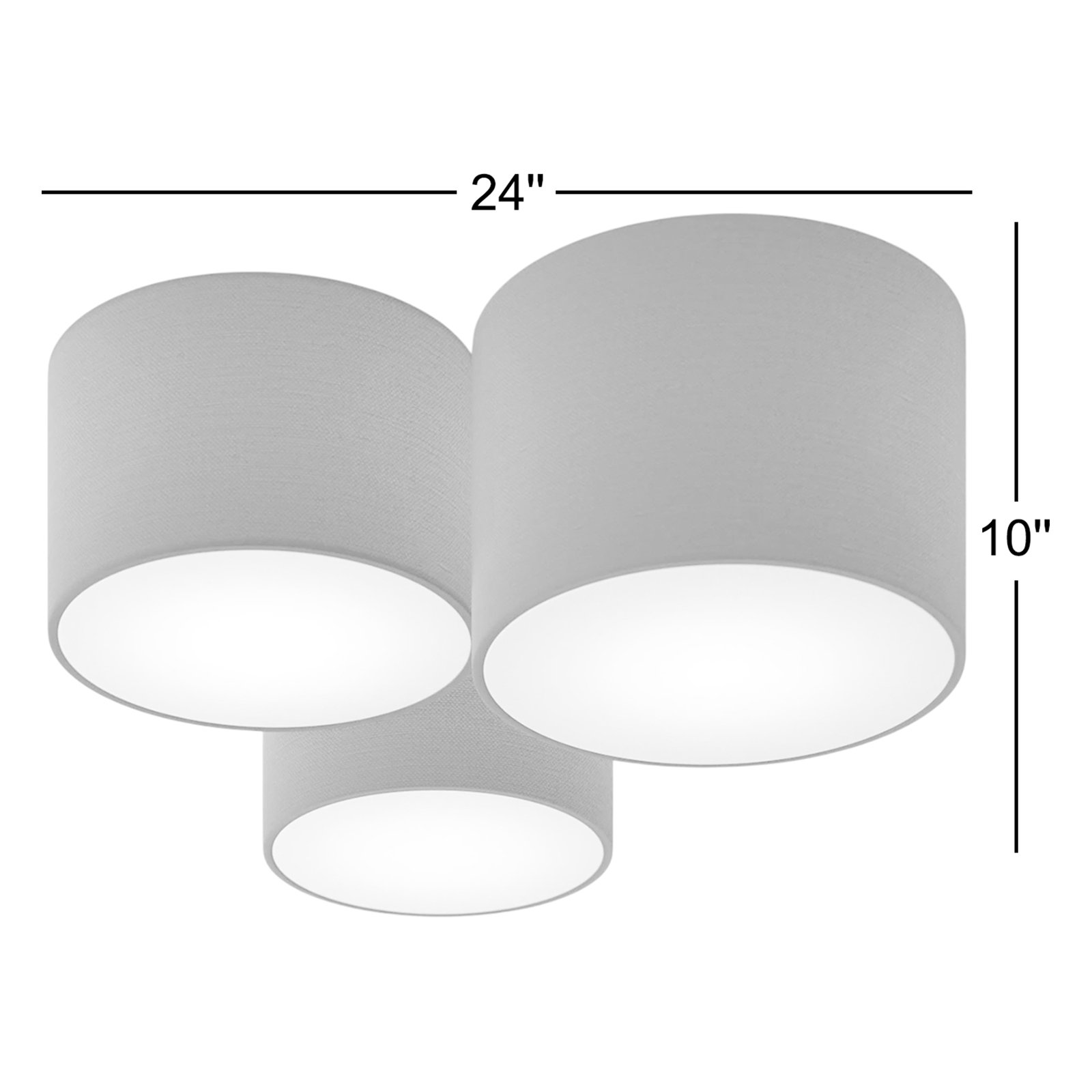Beckman 3-Light Flush Mount
